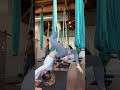 I tried aerial yoga for the first time yesterday and it went like...