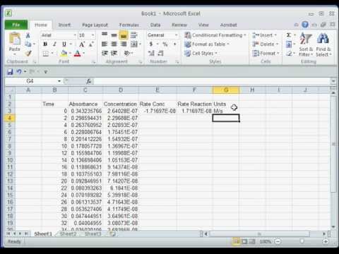Calculating Reaction Rate from Your Lab Quest Data Calculating Reaction Rate from Your Lab Quest Data