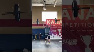 62 yo with 189 lb Clean and Jerk in prep for Ontario Championship #shorts