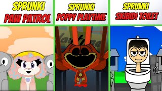 Sprunki Paw Patrol VS Sprunki Poppy Playtime VS Sprunki Skibidi Toilet | 4K HD