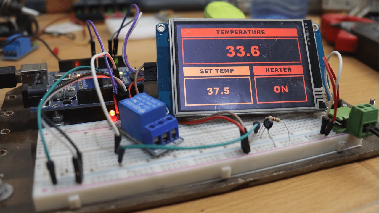 Touchscreen Temperature Controller Arduino Project Youtube