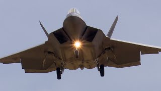 Sensational F-22 Raptor demo with overhead landing 😎 RAF Fairford