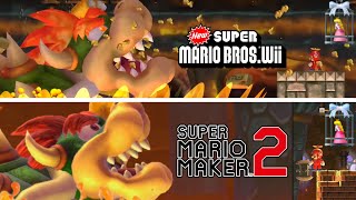 New Super Mario Bros. Wii Final Bowser Battle Recreated in Super Mario Maker 2