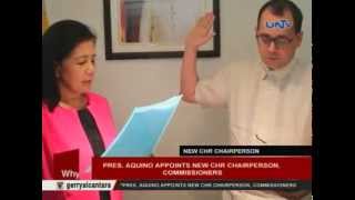 Pres. Aquino appoints new CHR chairperson, commissioners