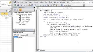 Excel 2010 VBA Tutorial 7: Validating User Input