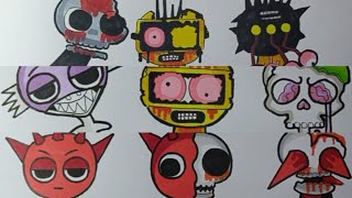 Phase 3 Vs Phase 4 Vs Phase 5 Drawing Characters Incredibox Sprunki