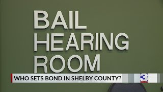Who sets bail in Shelby County court cases?