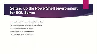 Powershell With SQL Server Intro 1.1