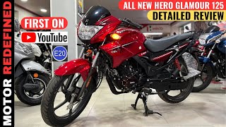 All New Hero Glamour 125 E20 2023 Model Review | On Road Price, Features, Mileage & Exhaust Sound.