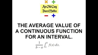 Average value of a continuous function over an interval