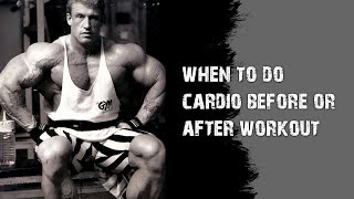 Dorian's Advice: When to do cardio before or after workout