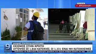 Ζημιές στο Αρκαλοχώρι: Προσπάθειες στέγασης όλων των σεισμόπληκτων ΕΡΤ 1/10/2021