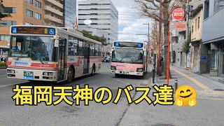 【福岡天神のバス達】天神の街を駆け抜ける🤗9−9