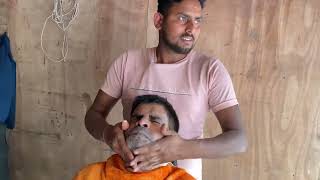 Relaxing and Calming in Street side Barbershop I Mr.ASMR I Indian Street Barber