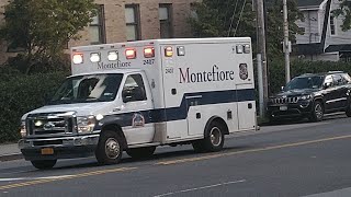 NYC EMS: Montifiore Ford F250  Ambulance #2407 responding to a ems run in the Bronx of New York City