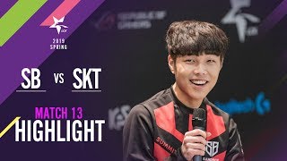 [2019 LCK SPRING] 0124 Match13 SB vs SKT : Highlight