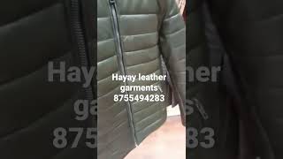 चमड़े की जैकेट बनवाने के लिए संपर्क करे hayat leather garments