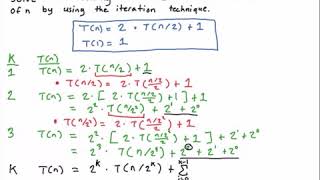 Solve Recurrence Relation Using Iteration