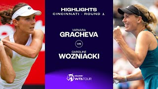 Varvara Gracheva vs. Caroline Wozniacki | 2023 Cincinnati Round 1 | WTA Match Highlights