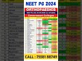 NEET PG 2024 ll Orthopaedics State wise Government College Cut Off #shorts #viralshorts #neetpg2024