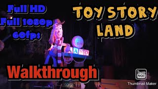Toy Story Land Walkthrough at Night. November 2018 Trip. Hollywood Studios. Full HD 1080p, 60fps.