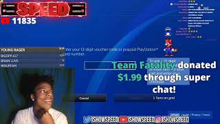 SOMEONE STEALS ISHOWSPEED’S 100$ PSN GIFT CARD ON STREAM!