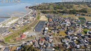 佐賀ドローン（07鹿島市　長崎本線JR肥前飯田駅S9　駅ﾎｰﾑ映像付き）