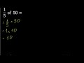 1 5 of 50 fraction of a number part of a whole number