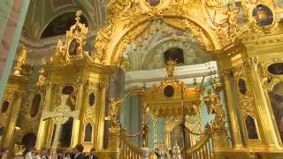 Orthodox Patriarch of Moscow serves Liturgy, the Feast of Peter and Paul