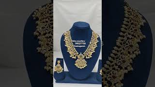 Necklace #short#1grm gold #beautiful kundan sequence# gutha pusalu #vizainagarm