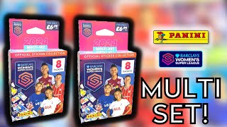 DOUBLE MULTI SET OPENING! | PANINI WOMEN'S SUPER LEAGUE STICKER COLLECTION 2024 | 18 PACKET OPENING!