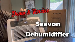 Seavon dehumidifier - demo \u0026 review - 1500 square feet, continuous or tank modes