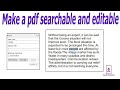 How to make a pdf searchable and editable in Foxit PhantomPDF