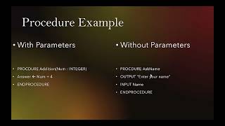 Pseudocode Guide Part 2 of 2