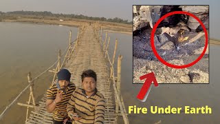 Fire on Banks Of River Damodar Bunrpur Asansol city of brotherhood | fire on ground