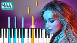 Sabrina Carpenter  - "Alien" Piano Tutorial - Chords - How To Play - Cover
