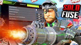 SOLO INSANE FUSE 20 KILLS \u0026 4000 DAMAGE - MY SETTINGS (Apex Legends Gameplay)