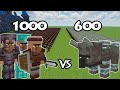 1000 Guard Villager Diamond & Netherite Vs 600 Ravager | Minecraft