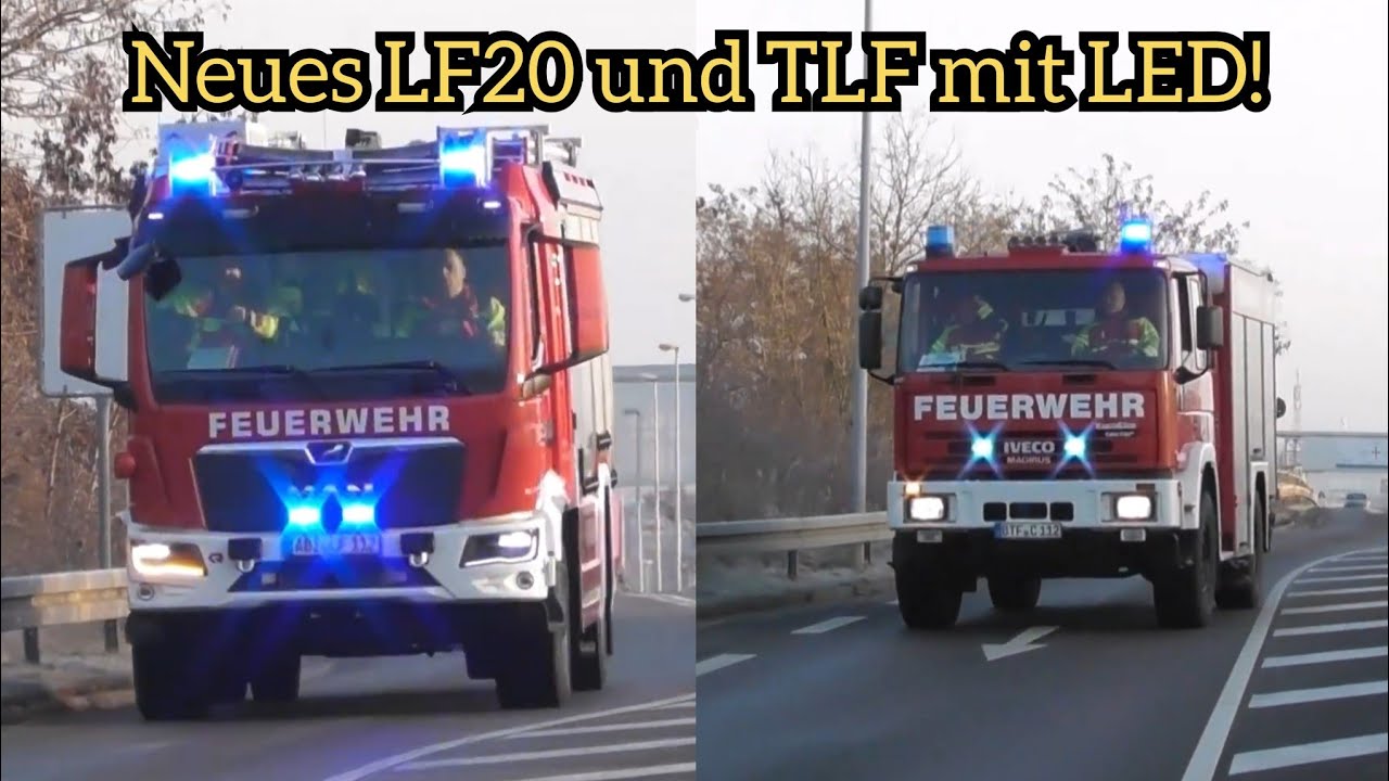 Neufahrzeug LF20 + TLF16/25 Mit LED Update! - Einsatzfahrt LF20 + TLF16 ...