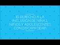 Derecho a la inclusión de niñas, niños y adolescentes con discapacidad