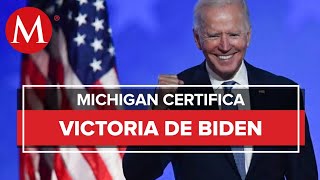 Michigan certifica la victoria de Biden en elecciones de EU