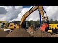 allu screening bucket on cat excavator at maxpo 2019 in finland