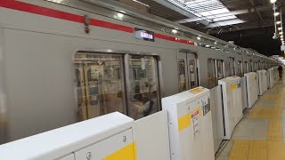 東急3000型3811編成8両新横浜方面急行海老名行きがフル加速で武蔵小杉駅の2番線から発車するシーン2024年9月29日12時44分