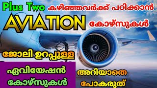 ജോലി ഉറപ്പുള്ള ഏവിയേഷൻ കോഴ്സുകൾ - After Plus Two | BBA Aviation | Aviation Jobs |