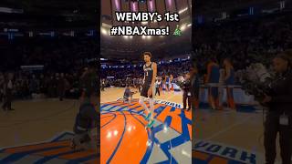 Victor Wembanyama takes the court for his FIRST #NBAXmas! 🎄🔥|#Shorts