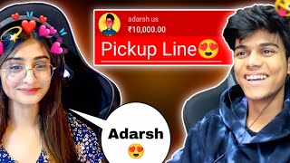 Adarsh Pickup Line For Payal Gaming 😘 On Live Super Chat 😍