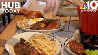 Checking out the new 'Blue Ribbon Brasserie' in Boston