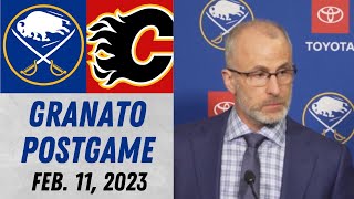 Don Granato Postgame Interview vs Calgary Flames (2/11/2023)