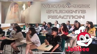 VIETNAMESE  STUDENTS REACT TO JOLLIBEE COMMERCIAL \
