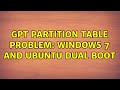 Ubuntu: GPT partition table problem: Windows 7 and Ubuntu dual boot